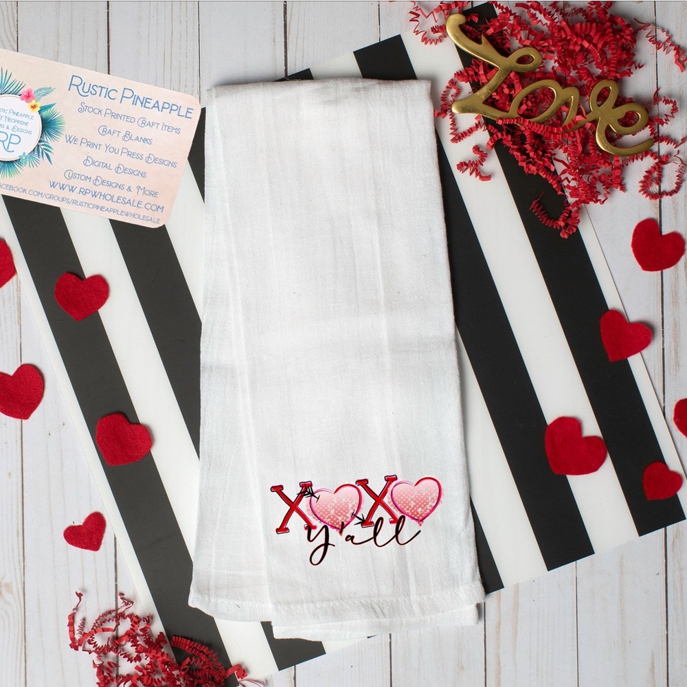 XOXO Y’all Waffle Weave Kitchen Towel